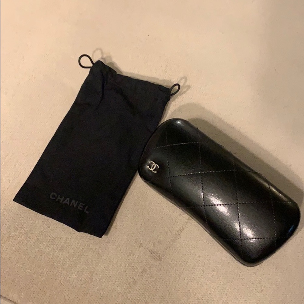 CHANEL sunglasses case and bag